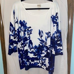 Chico’s Blue Flower Shirt